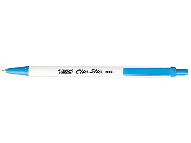 BIC BIC CSM11BE Clic Stic Retractable Ballpoint Pen Blue 1.0mm Medium 12 Pack — product photo