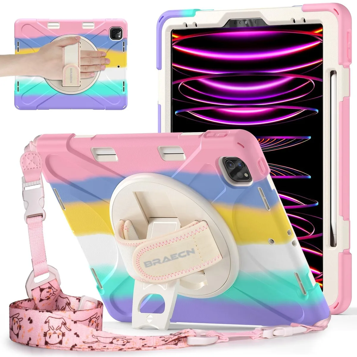 Barrow Mods Barrow Mods 2 in 1 Accessory for iPad Air 13 inch and iPad Pro 12.9 inch, Pink — product photo