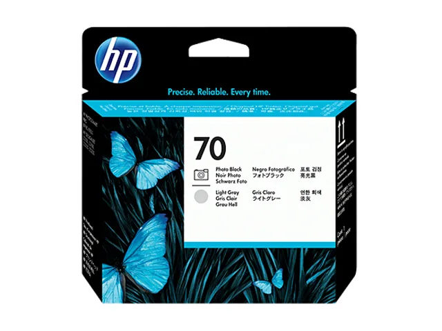 HP HP C9407A 70 Printhead Combo Photo Black Light Gray ink cartridges (genuine brands) — product photo