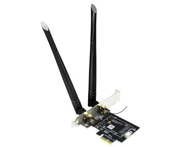 LORDWORLD LORDWORLD WA01 M.2 E Key to PCIe X1 WiFi Bluetooth Adapter with 6 dBi SMA Antenna Kit — product photo