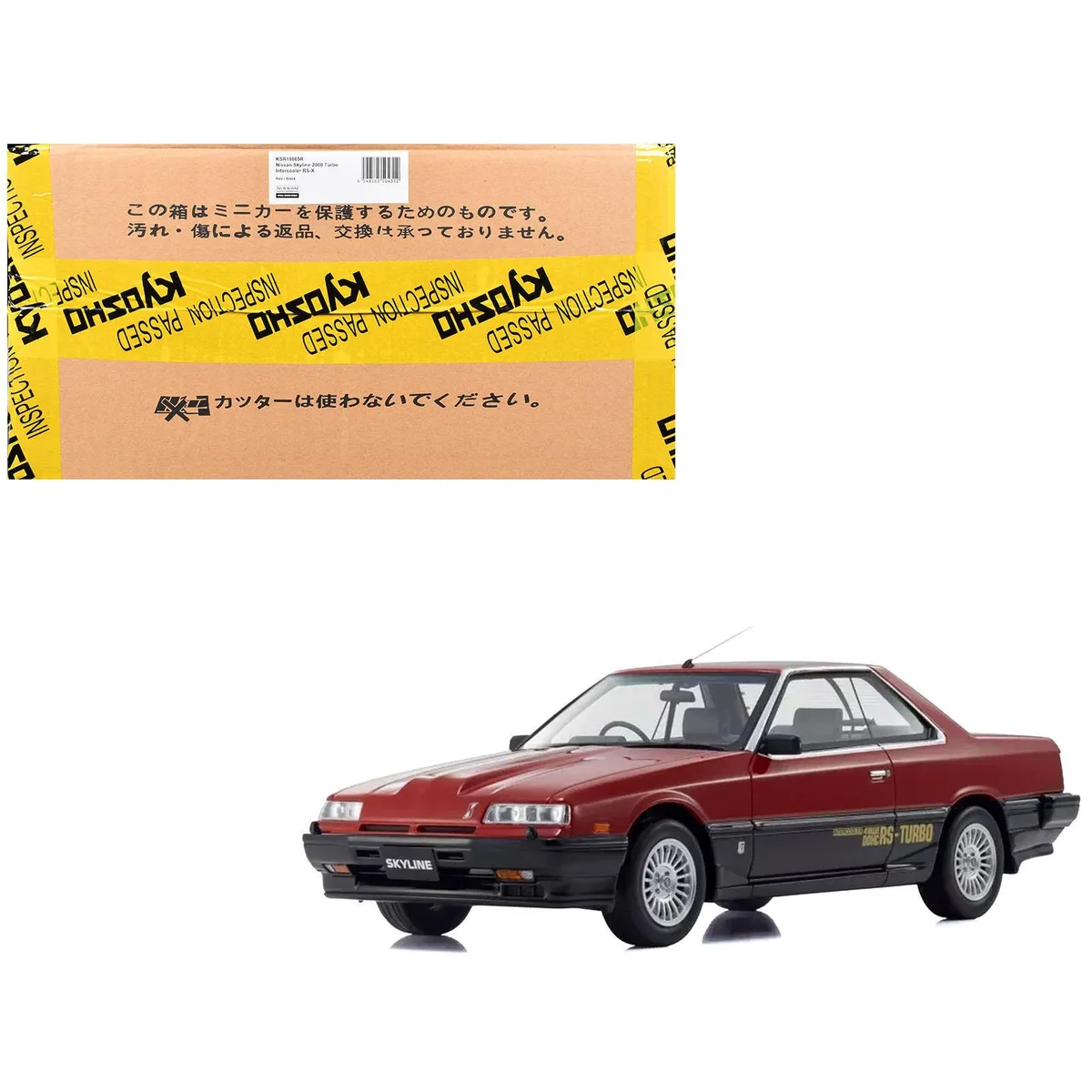 KYOSHO KYOSHO Nissan Skyline 2000 Turbo RS-X RHD Red Black 1/18 Hobby Collectible — product photo