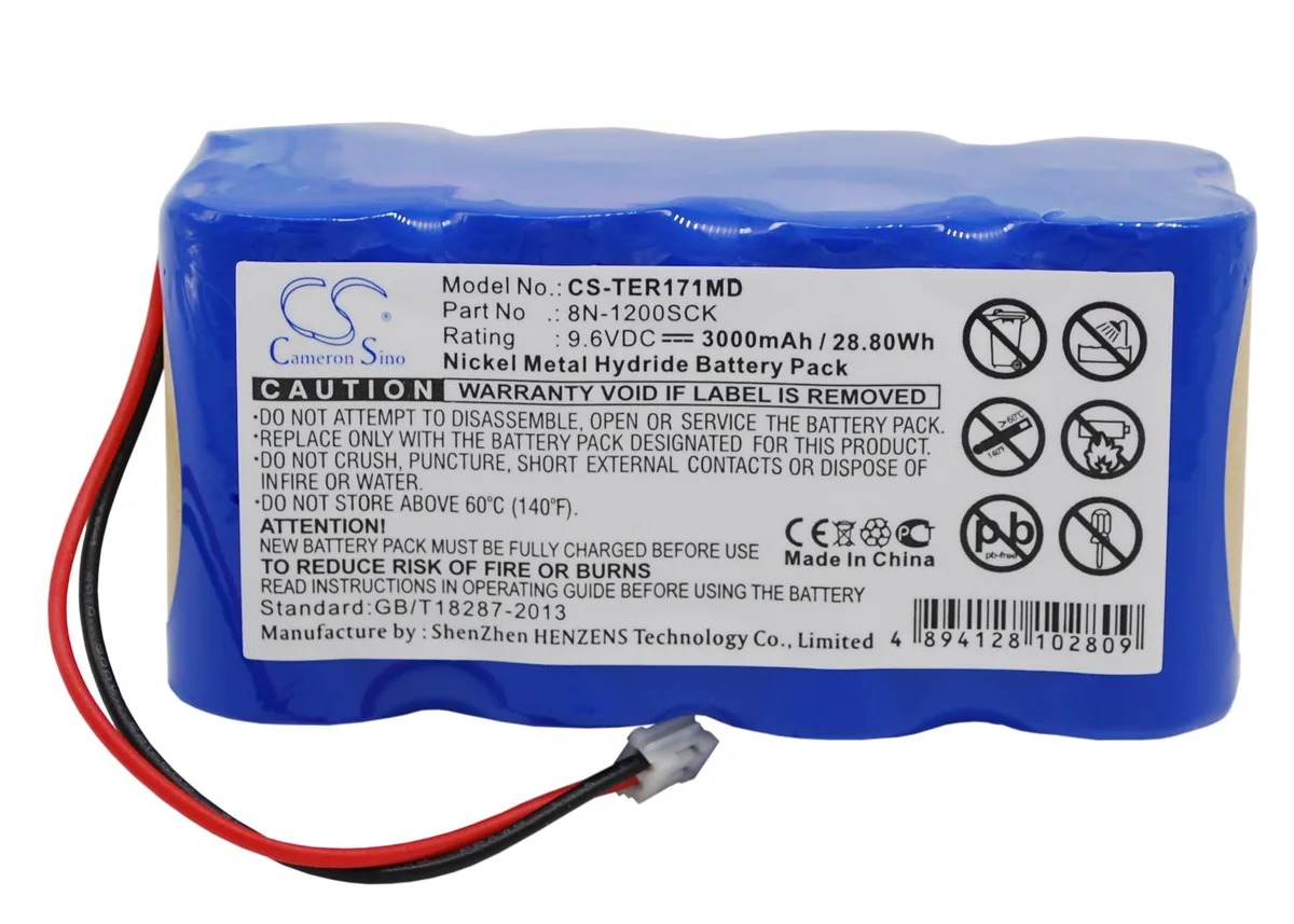 Cameron &amp; Co Cameron &amp; Co DS-CS-TER171MD Battery 9.6V 3000mAh Ni-MH Blue — product photo