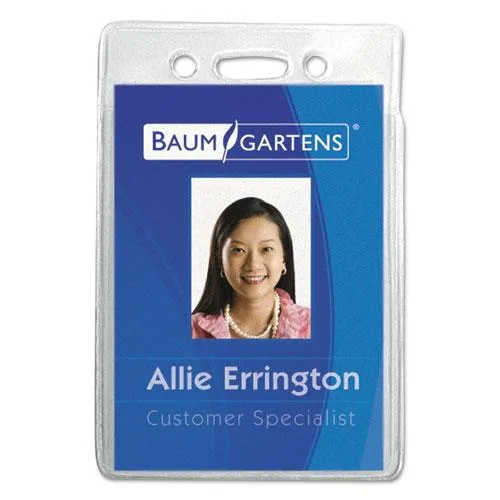 Baumgartens Baumgartens 67820 Vinyl Badge Holder Vertical 2.75 x 4.13 12 Pack — product photo