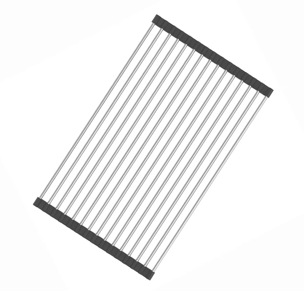 Red plastic two-tier drying rack with round shape, 34 inches wide