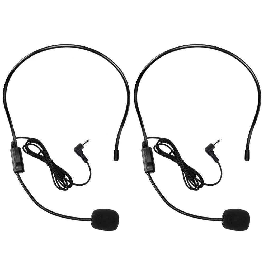  VOVIGGOL 2-pack headset microphone 3.5mm black — product photo
