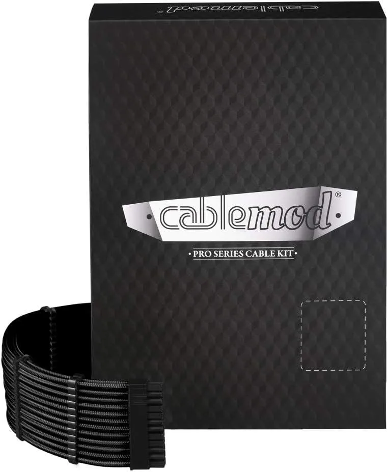 CableMod CableMod RT-Series Pro ModMesh Sleeved Cable Kit ASUS Seasonic Black — product photo