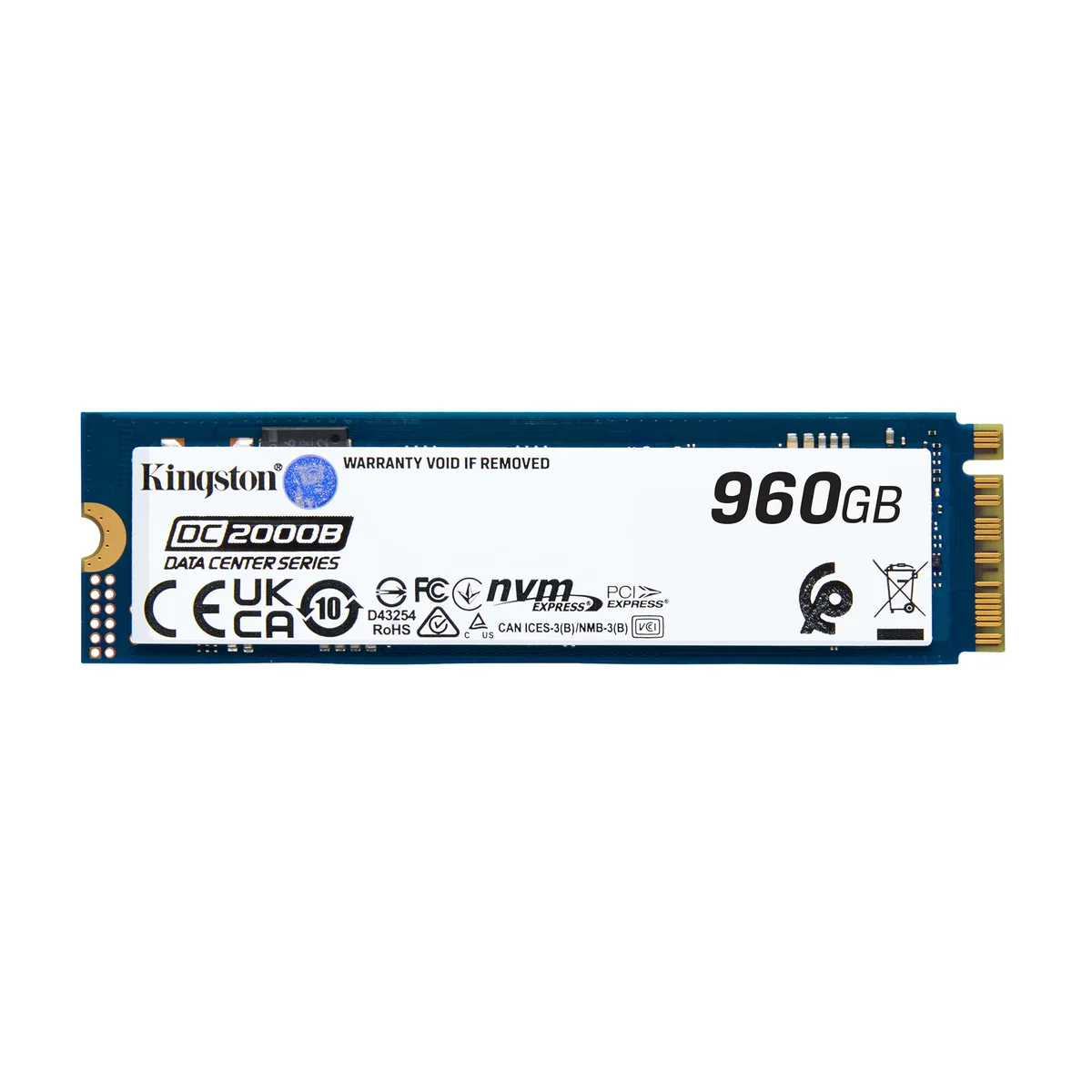 Kingston Technology Corp. Kingston Technology Corp. SEDC2000BM8/960G 960GB M.2 2280 PCIe 4.0 NVMe enterprise SSD — product photo