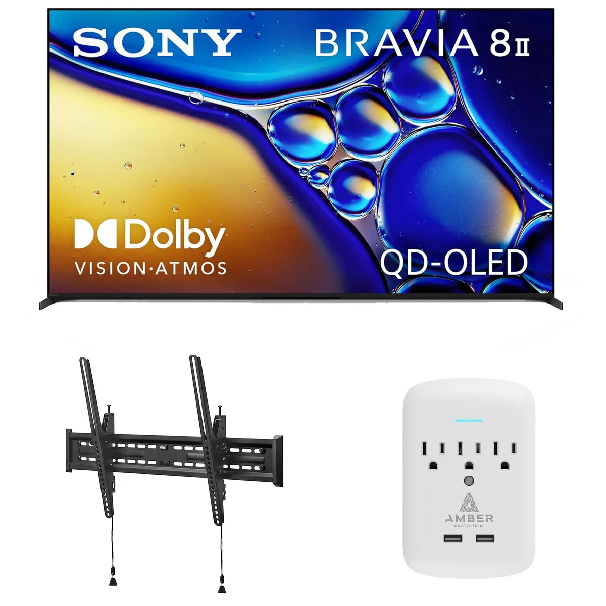 Sony Sony XR80M2 55" QD-OLED 4K 120Hz Google TV + Mount + Surge Protector — product photo