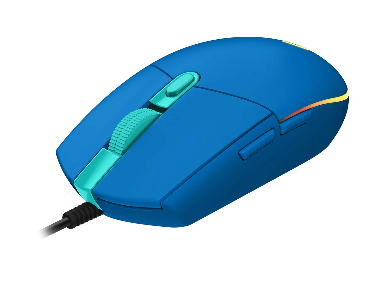 Logitech Logitech G203 LIGHTSYNC Gaming Mouse 910-005792 Wired 8000 DPI 6 Buttons Blue — product photo