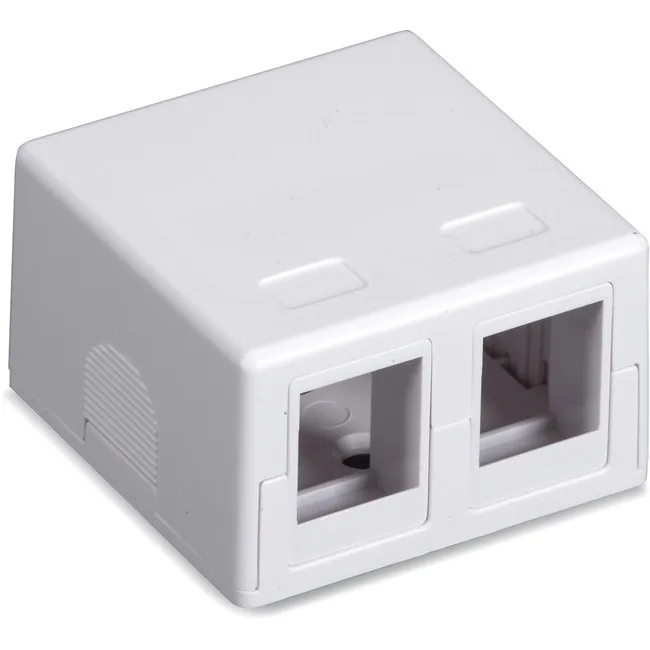 Black Box Corporation Black Box Corporation SMH-2 2-port surface-mount adapter white — product photo