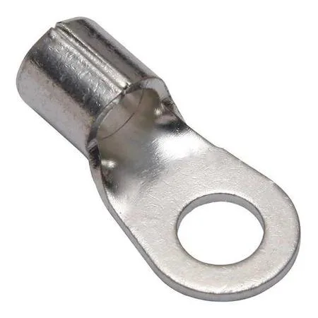 Copper compression lug with long barrel and single 5/16 inch stud hole