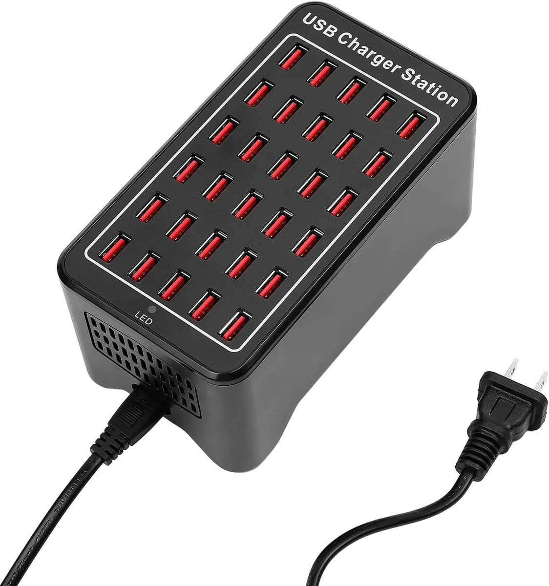 PISKEKAT PISKEKAT 30-Port 150W USB Charger 2.4A per port — product photo