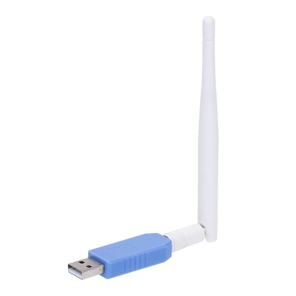 Small black USB stick with short external antenna