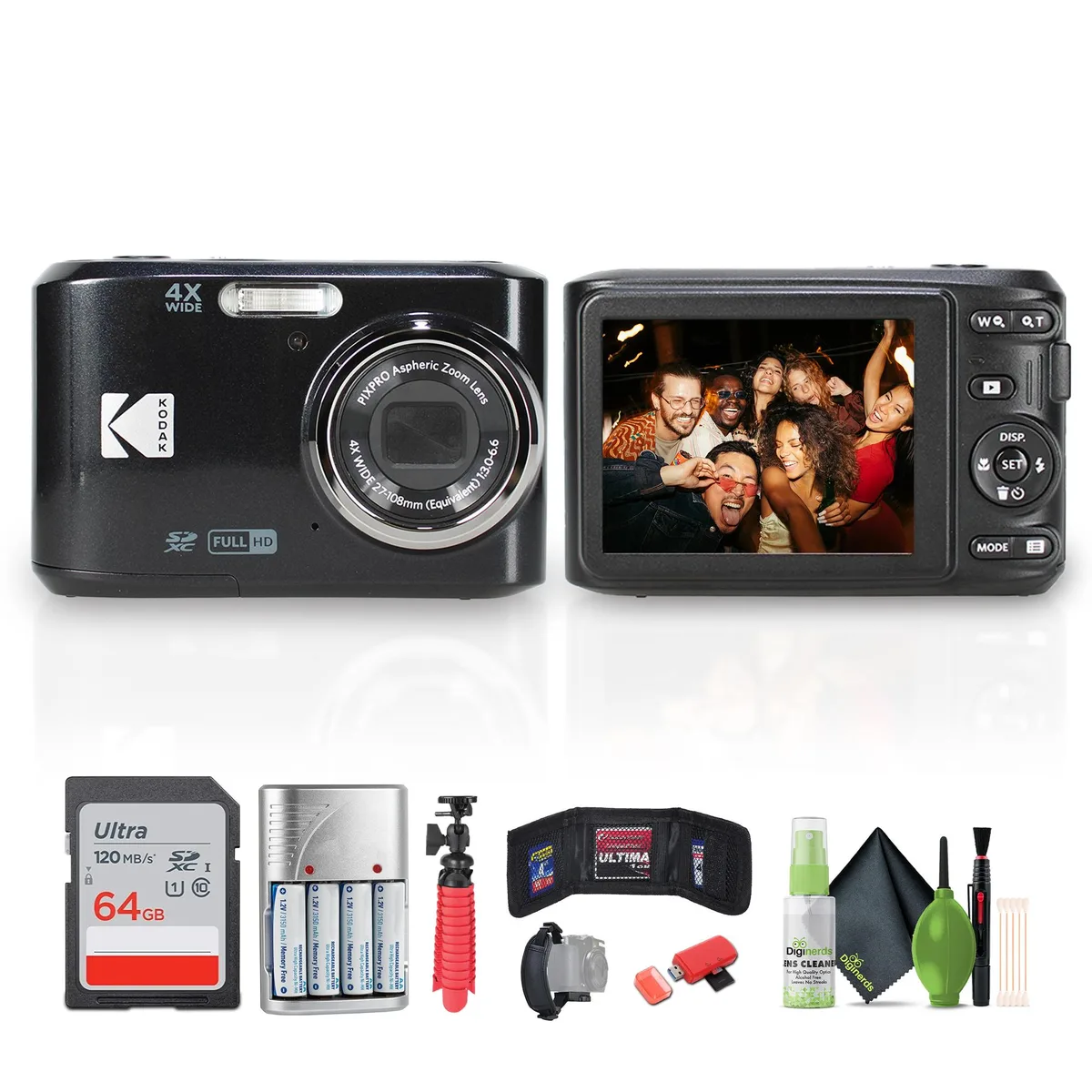 Kodak Kodak Pixpro FZ45 64 GB camera kit Black — product photo