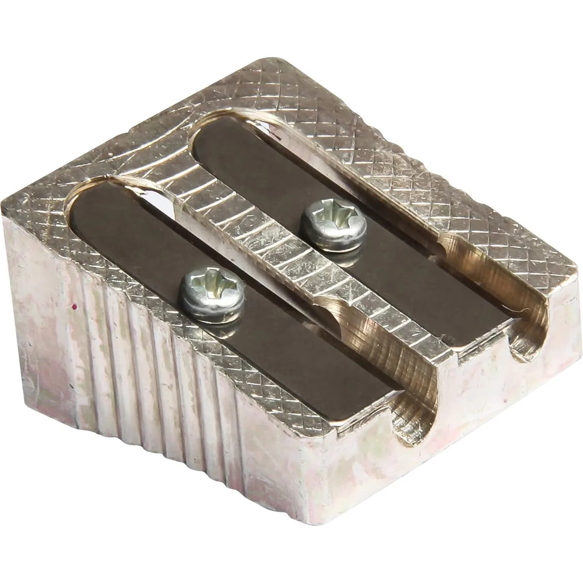 Baumgartens Baumgartens MR2110 Dual Sharpener 1in Metal Silver educational supply — product photo