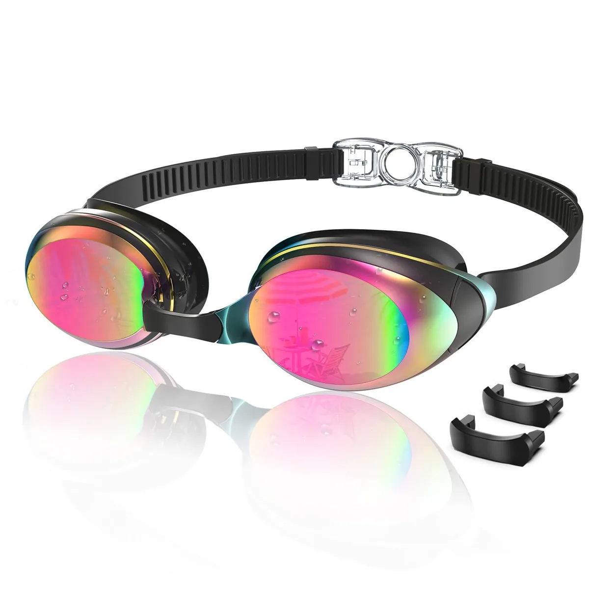  Aegend A-YJ01 Flat Lens Swim Goggles 180-degree view — product photo