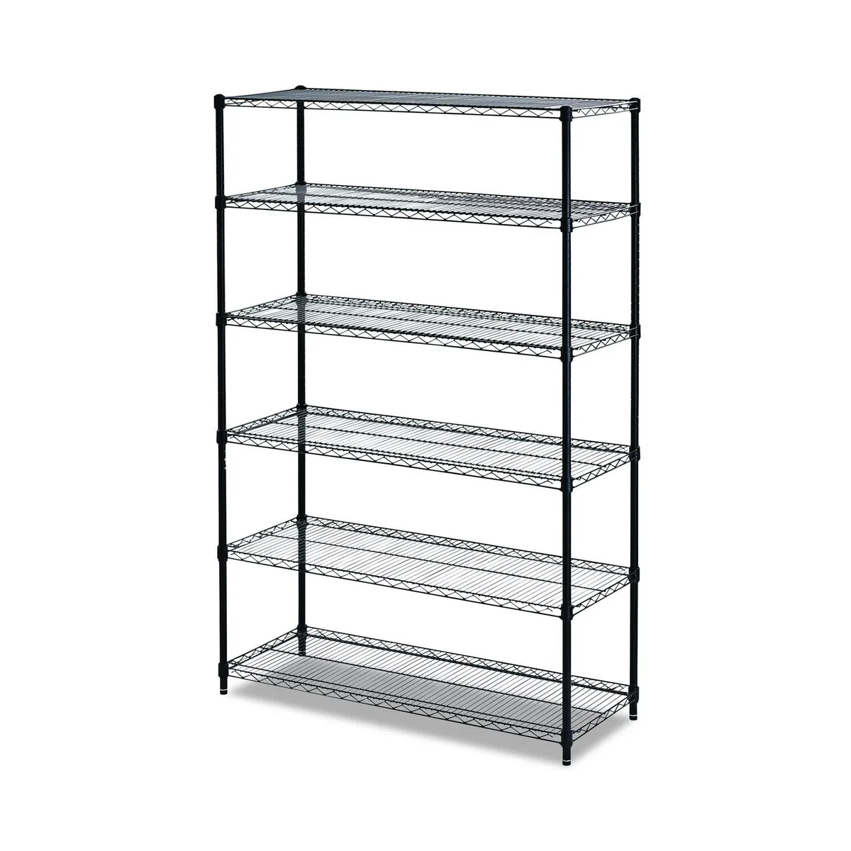 Alera Alera Commercial Wire Shelving 48x18x72 Black 6 Shelf — product photo