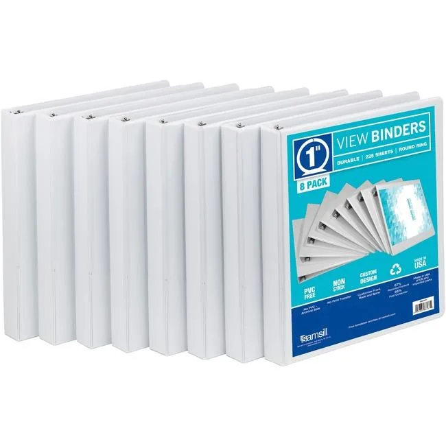 Samsill Samsill 79365 8-pack 1-inch ring binder paper — product photo