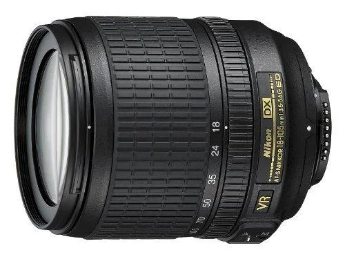 Nikon Inc Nikon 18-105mm f/3.5-5.6 AF-S DX VR ED Nikkor camera lens with WSP cleaning kit — product photo