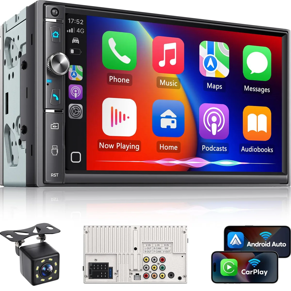  BOSS AUDIO KS9702 7" Wireless CarPlay Android Auto 240W Double Din Receiver — product photo