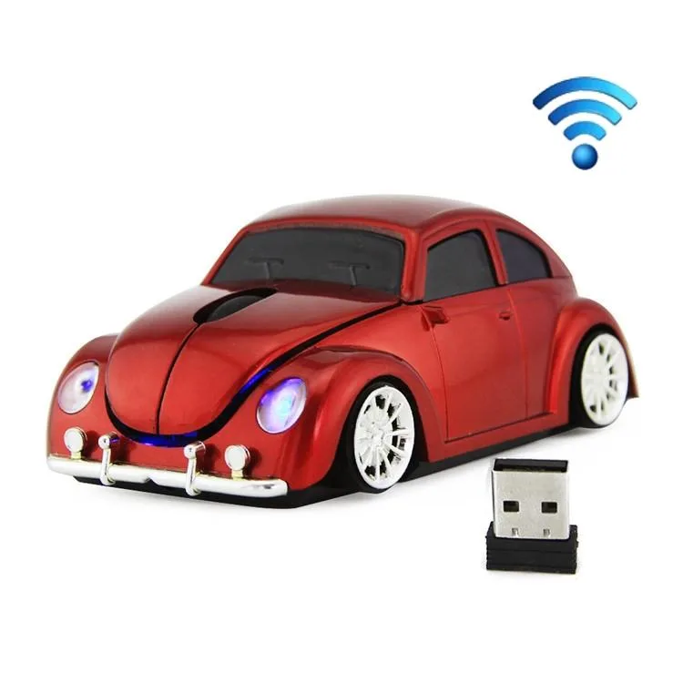 allentian allentian CM0010B 1200 DPI 3-keys Car Shape Wireless Mouse Red — product photo