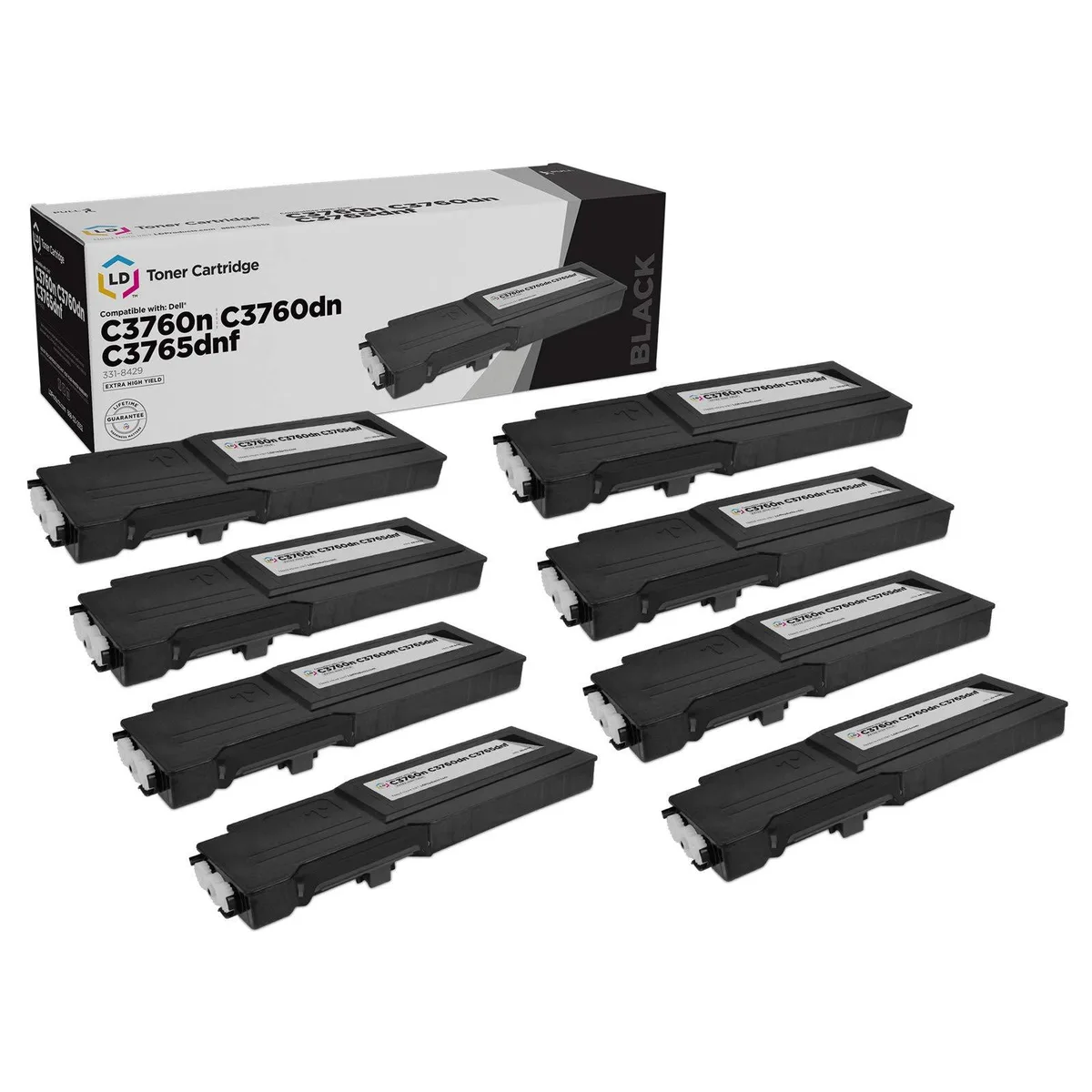 LD Products LD Products Compatible Dell 331-8429 / W8D60 8 Black Toner Cartridges — product photo
