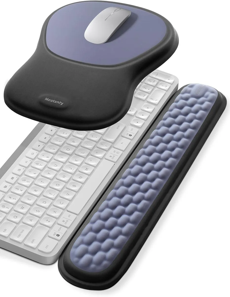 Emerson Emerson Wrist Rest Set Mouse Pad Keyboard Blue Black — product photo