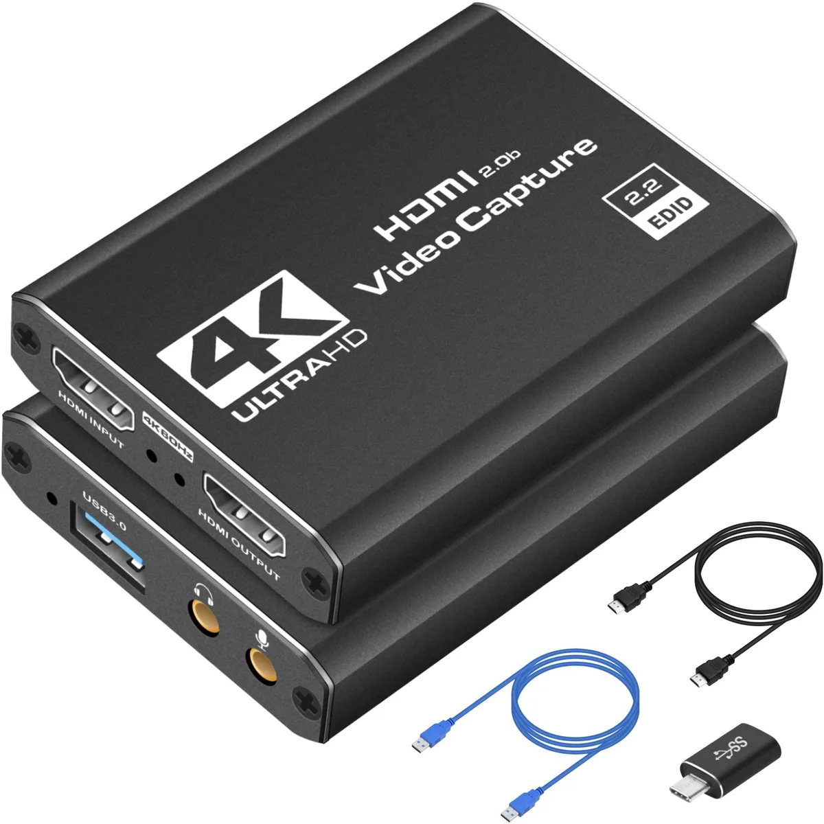 WRIARICH WRIARICH 4K HDMI Capture Card USB 3.0 1080P 60FPS professional video device — product photo