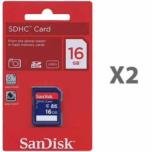 SanDisk SanDisk 16GB SDHC Class 4 SDSDB-016G-B35 Memory Card (2 Pack) — product photo