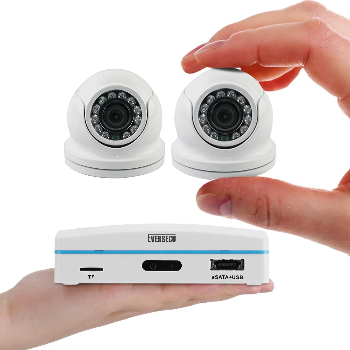 KEHIPI KEHIPI MINI-K03 4CH 1080p DVR with 2 dome cameras — product photo