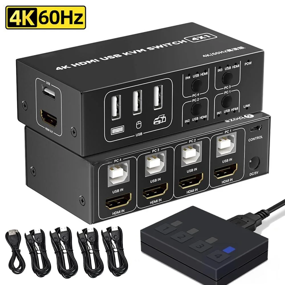 Hitoor Hitoor 4-Port HDMI USB KVM Switch 4K 60Hz — product photo