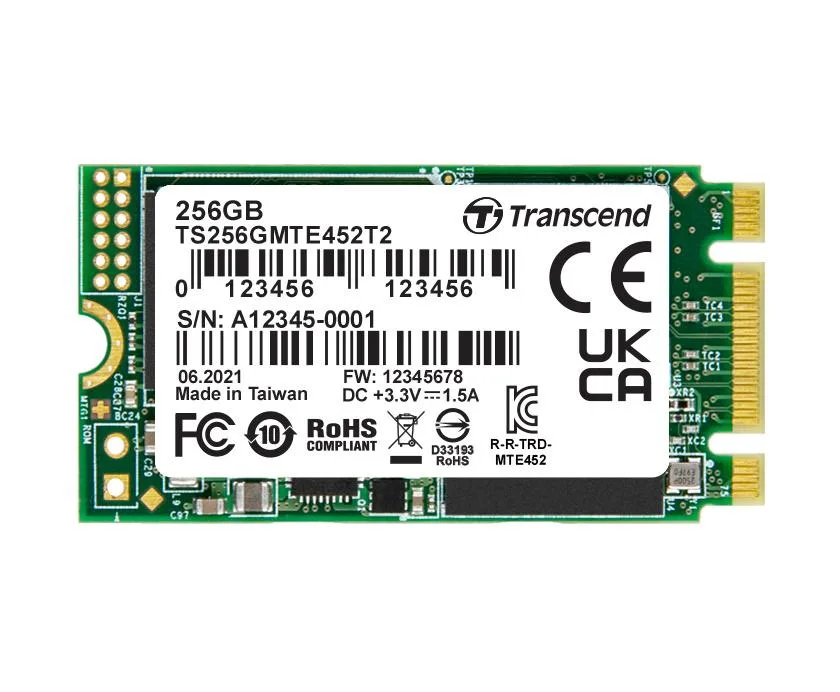 Transcend Transcend MTE452T 256GB M.2 2242 NVMe internal hard drive — product photo