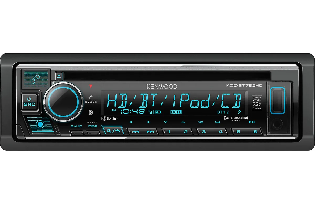 Kenwood KDC-BT782HD 1DIN CD receiver with display and front panel controls