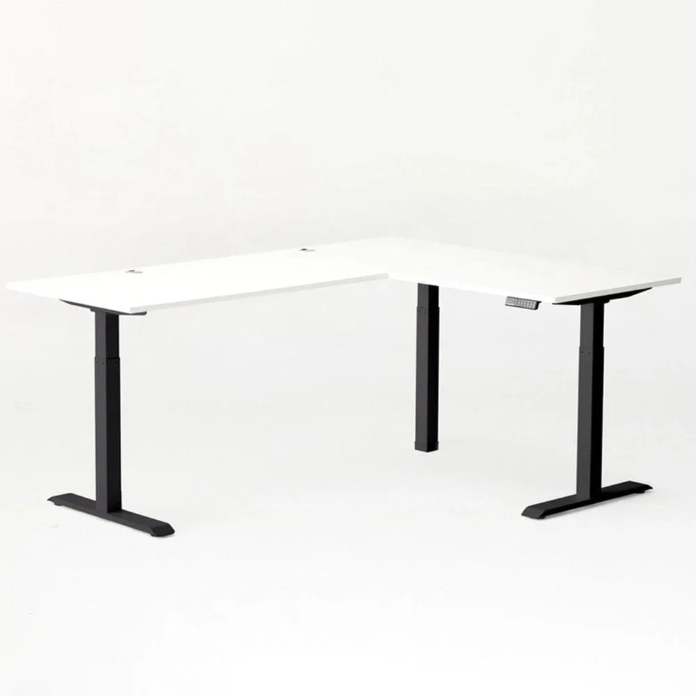 Autonomous Autonomous Desk 2 L-Shaped Standing Desk Triple Motor 77 x 64 Black White office furniture — product photo