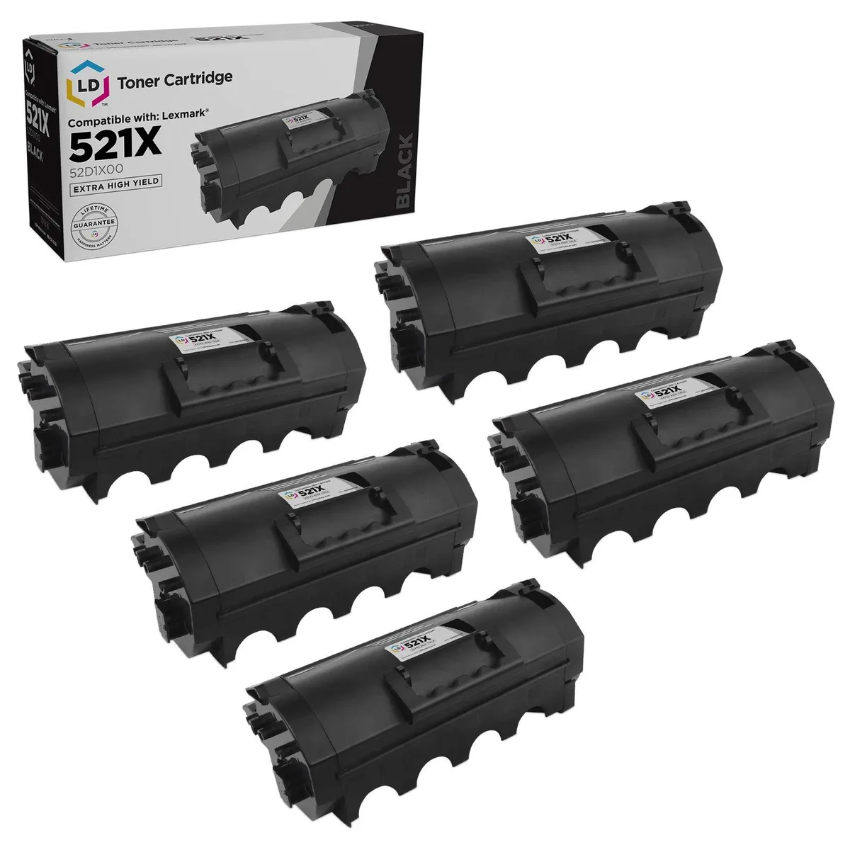 LD Products LD Products 521X Compatible Toner Cartridge 5-Pack Black 45000 Pages — product photo