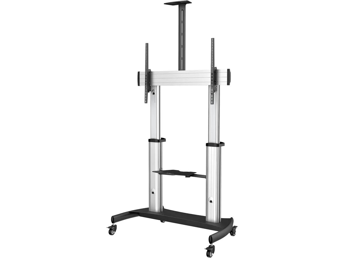 STARTECH STARTECH STNDMTV100 Mobile TV Stand 60-100" 100kg Height Adjustable 1.2-1.7m 2 Shelves — toote foto