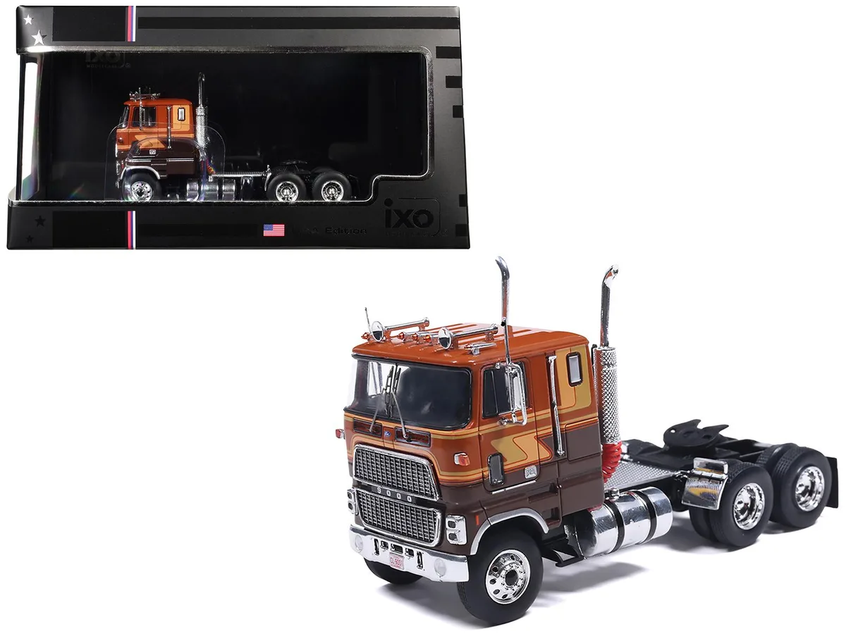 Ixo Models Ixo Models 1976 Ford CL 9000 Truck Tractor Brown Two-Tone 1/64 hobby collectible — product photo