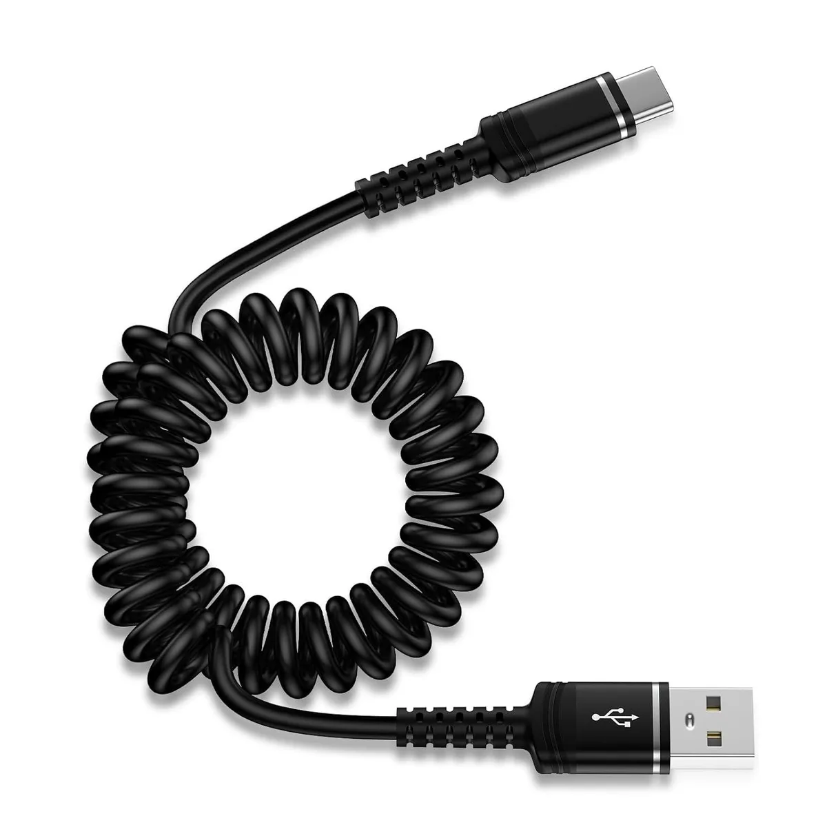 Mobee Mobee Coiled USB-A to USB-C Cable 3ft — product photo