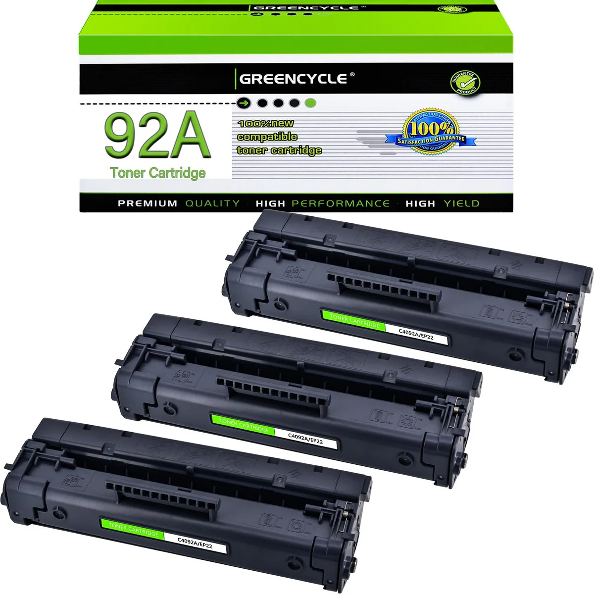 GREENCYCLE GREENCYCLE 92A Black Toner Cartridge 3 Pack — product photo