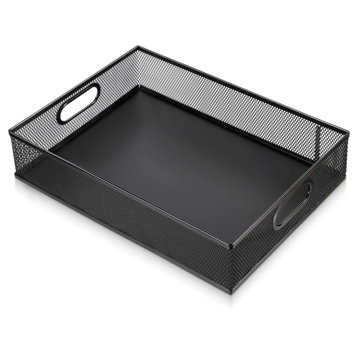  Zyghjort storage tray 13 x 9 inches black metal — product photo