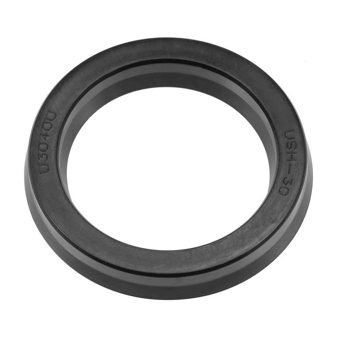 Black nitrile rubber hydraulic seal, 30 by 39 by 6 millimetres