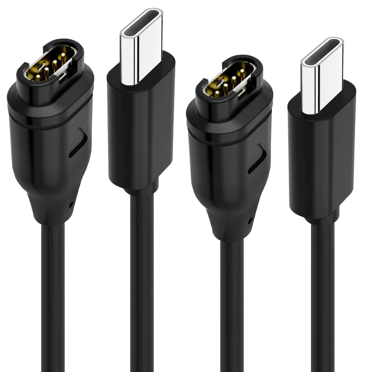 BONAEVER BONAEVER USB-C Garmin Charging Cable 2-Pack Black — product photo