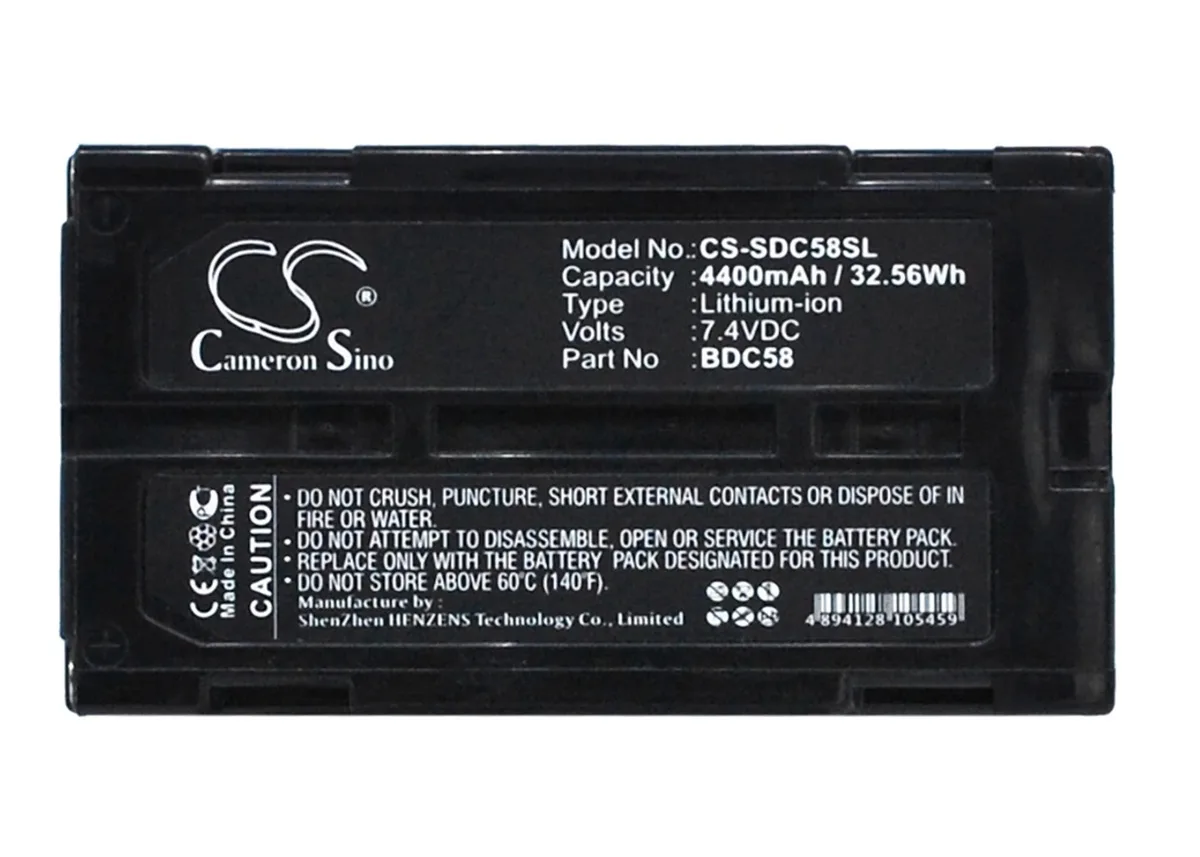 Rectangular black battery pack with connector 70.88 by 38.75 by 38.35 mm