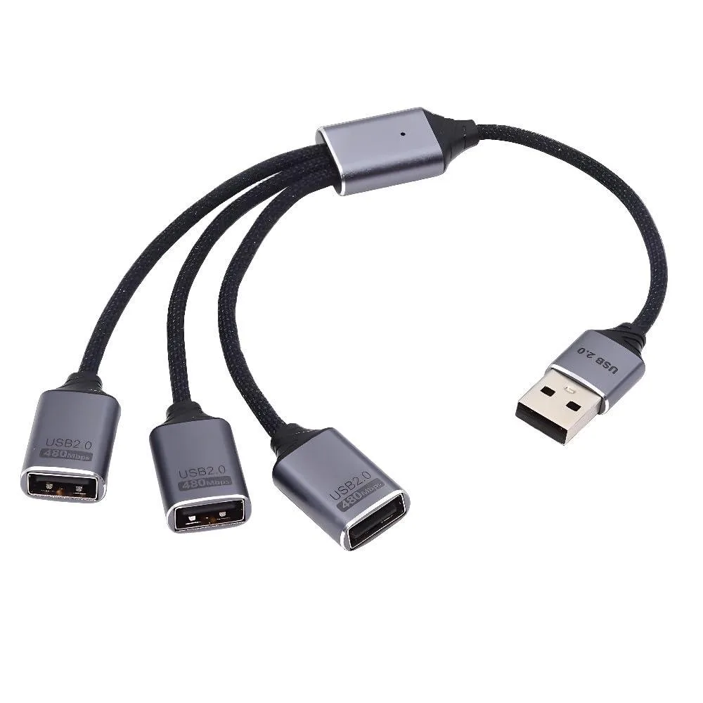 Fervit Fervit USB-A Male to 3-Port USB 2.0 Female Hub Adapter 27cm — product photo