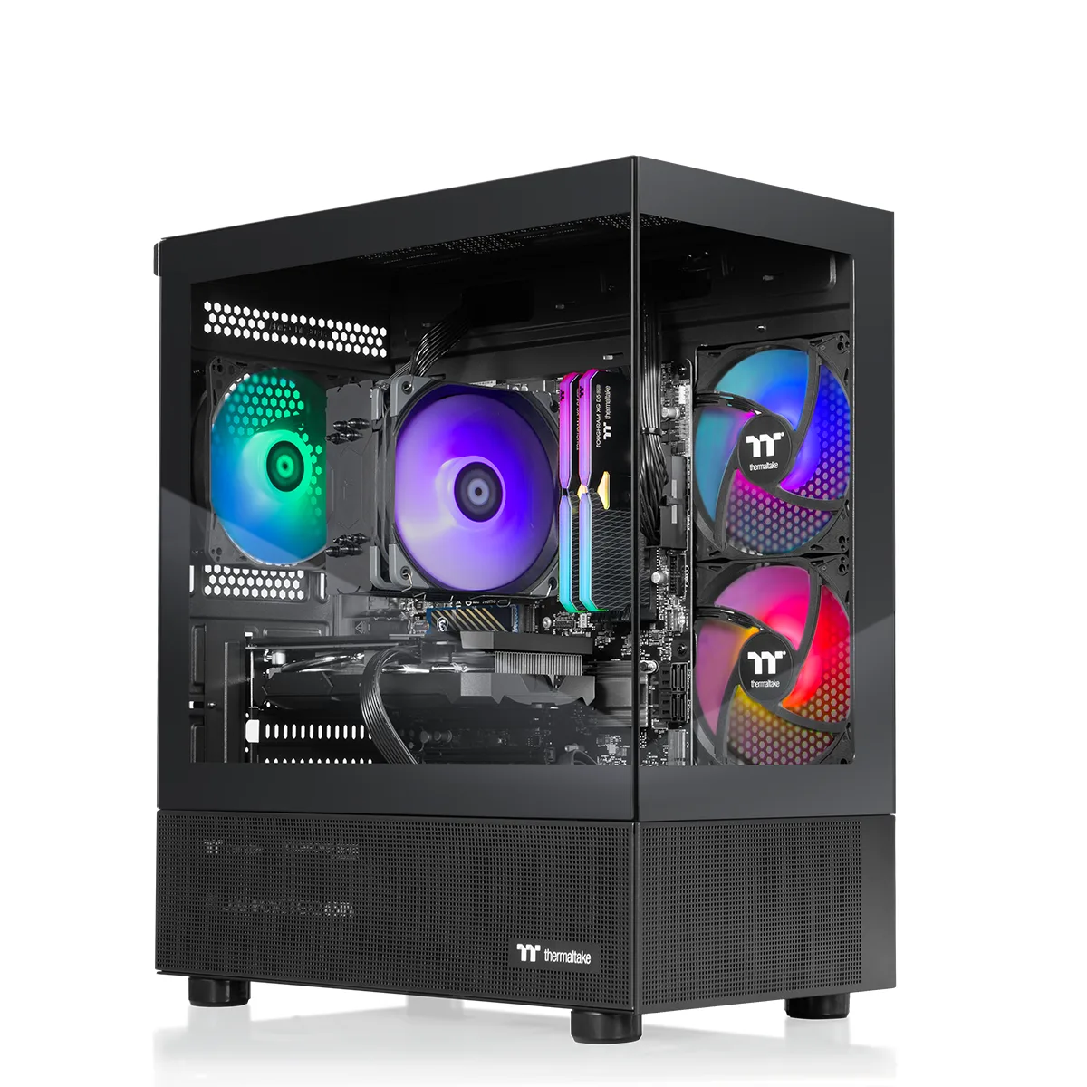 Thermaltake Thermaltake V17B-B650-96X-LCS Gaming PC Ryzen 5 7600X 32GB DDR5 1TB NVMe Radeon RX 9060 XT 16GB — product photo