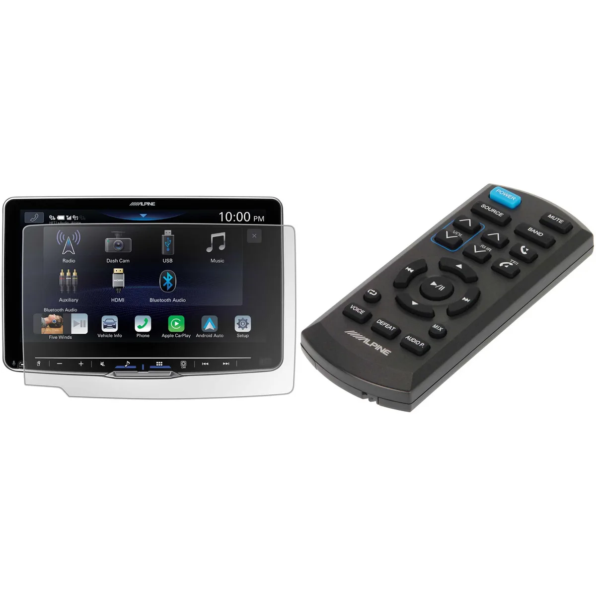 Alpine screen protector and wireless remote bundle