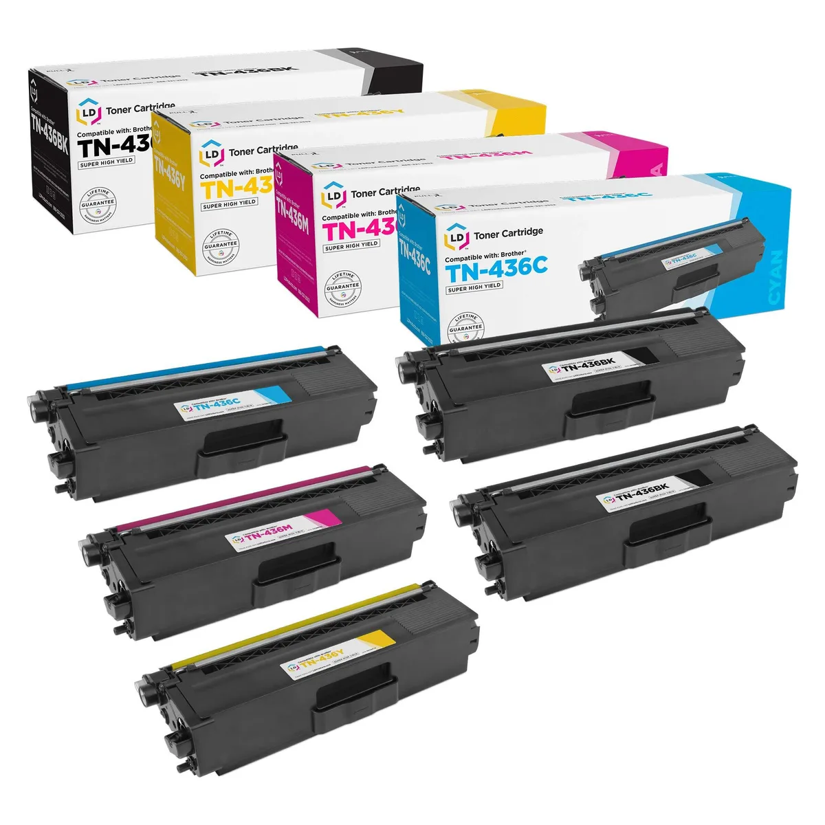 LD Products LD Products TN436 Super High Yield 5-Pack ink cartridge — product photo