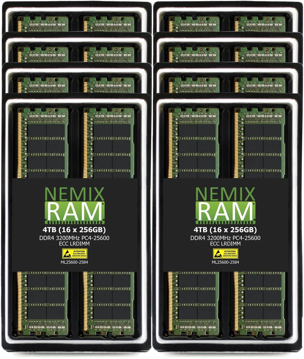 NEMIX RAM NEMIX RAM 4TB 16x256GB DDR4 3200MHz ECC LRDIMM 8Rx4 CL22 1.2V — product photo
