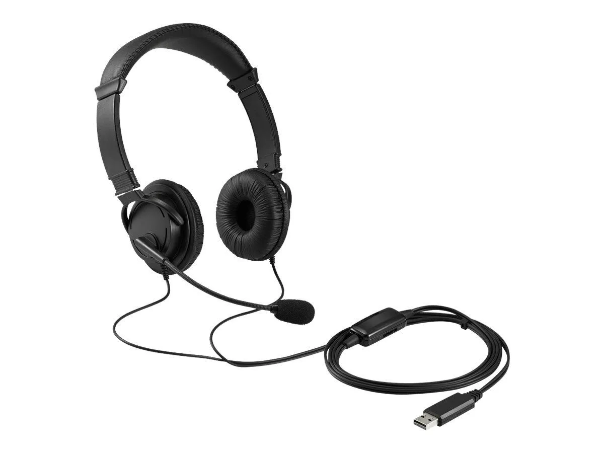 Kensington Kensington K33065 Hi-Fi USB Headphones with Mic &amp; Volume Control — product photo