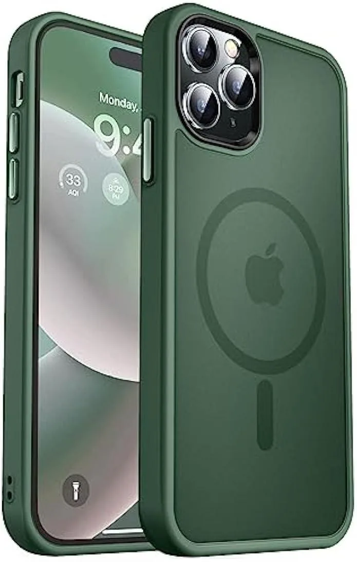 TAURKENAM TAURKENAM iPhone 14 Pro Max Magnetic Case 10ft Drop Midnight Green — product photo